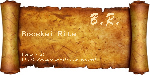 Bocskai Rita névjegykártya